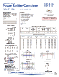 Datasheet SCN-2-15+ manufacturer Mini-Circuits